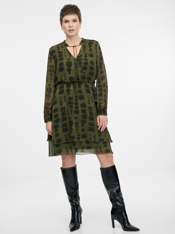 Orsay Zelené dámske šaty ku kolenám ORSAY