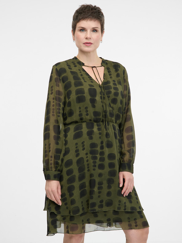 Orsay Zelené dámske šaty ku kolenám ORSAY