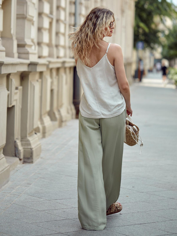 Edoti Dámsky ľanový top SLR091 - béžový OTHER