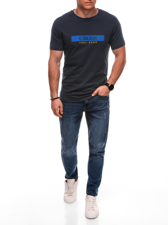 Edoti Pánske tričko s potlačou S2033 - biele OTHER