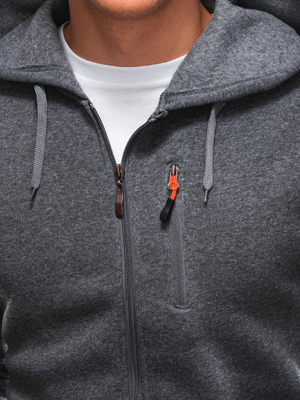 Edoti Pánska mikina s kapucňou 1539B - sivá OTHER