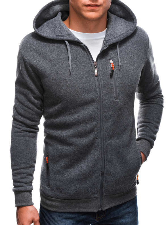 Edoti Pánska mikina s kapucňou 1539B - sivá OTHER