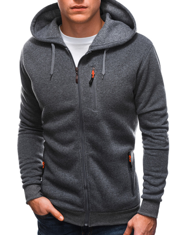 Edoti Pánska mikina s kapucňou 1539B - sivá OTHER