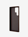 Guess PU 4G Metal Logo Zadní Kryt pro Samsung Galaxy S24 Ultra Brown Obal na telefón