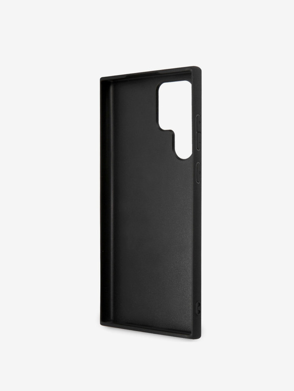 Guess PU 4G Metal Logo Zadní Kryt pro Samsung Galaxy S24 Ultra Grey Obal na telefón