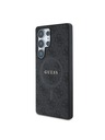 Guess PU Leather 4G Colored Ring MagSafe Zadní Kryt pro Samsung Galaxy S25 Ultra Black Obal na telefón