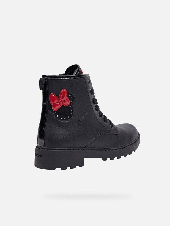 Geox Čierne dievčenské členkové topánky Casey