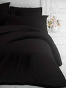 Kvalitex Francúzske predĺžené jednofarebné bavlnené posteľné obliečky 240x220, 70x90 cm čierne