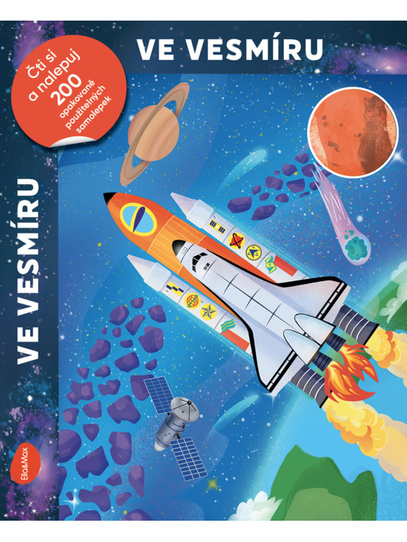 BAAGL  Čítaj a nalepuj – VO VESMÍRE, kniha so samolepkami