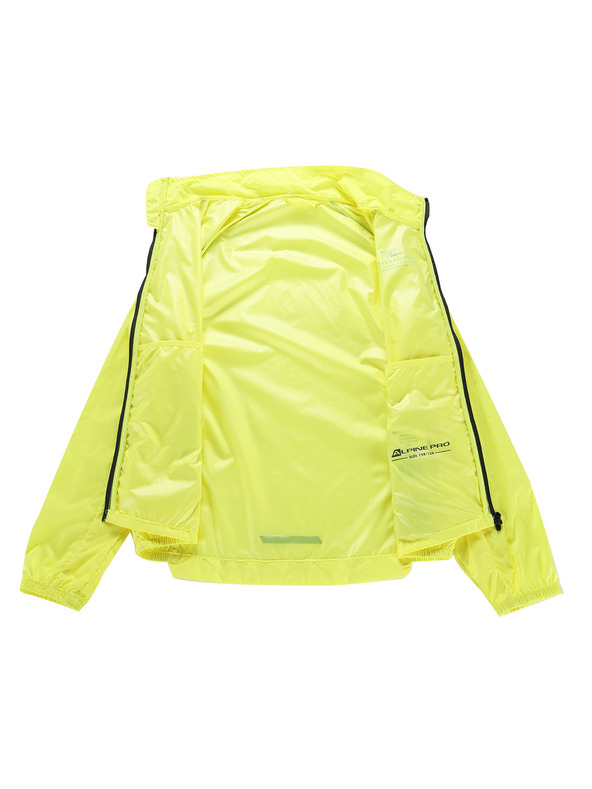 ALPINE PRO Detská ultrafľahká bunda s úpravou dwr ALPINE PRO SPINO 2 neon yellow