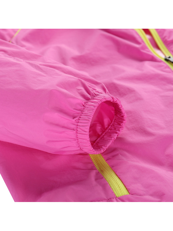 ALPINE PRO Detská ultrafľahká bunda s úpravou dwr ALPINE PRO SPINO 2 neon pink