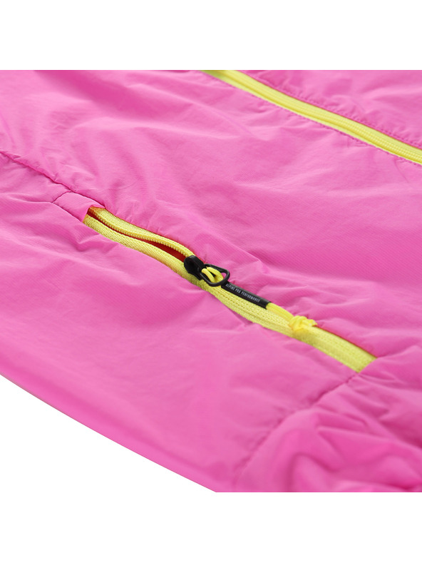 ALPINE PRO Detská ultrafľahká bunda s úpravou dwr ALPINE PRO SPINO 2 neon pink