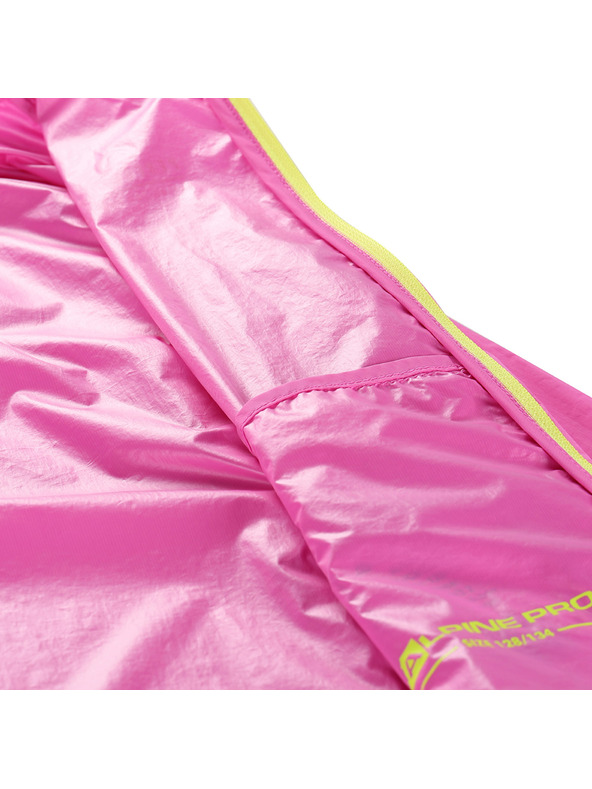 ALPINE PRO Detská ultrafľahká bunda s úpravou dwr ALPINE PRO SPINO 2 neon pink