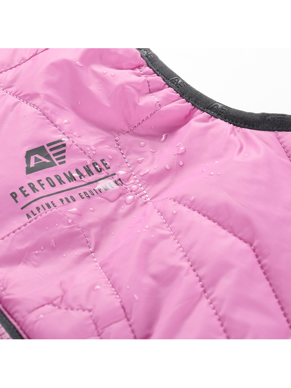 ALPINE PRO Detská ultľahká vesta s impregnáciou ALPINE PRO BERFO cyklamenová