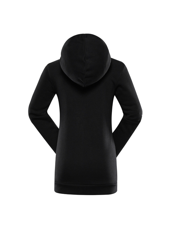 ALPINE PRO Detská bavlnená mikina s kapucou ALPINE PRO LOKKO čierna