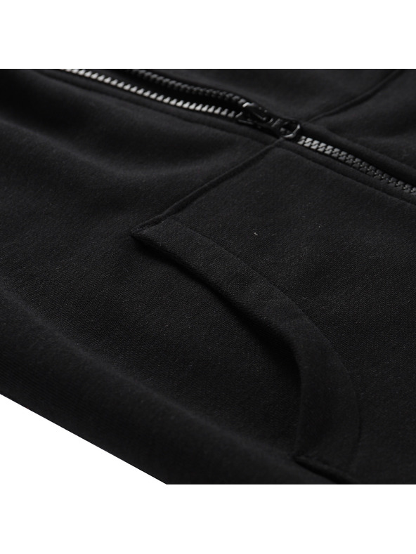 ALPINE PRO Detská bavlnená mikina s kapucou ALPINE PRO LOKKO čierna