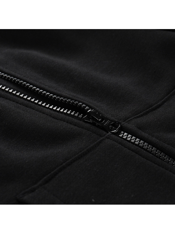 ALPINE PRO Detská bavlnená mikina s kapucou ALPINE PRO LOKKO čierna