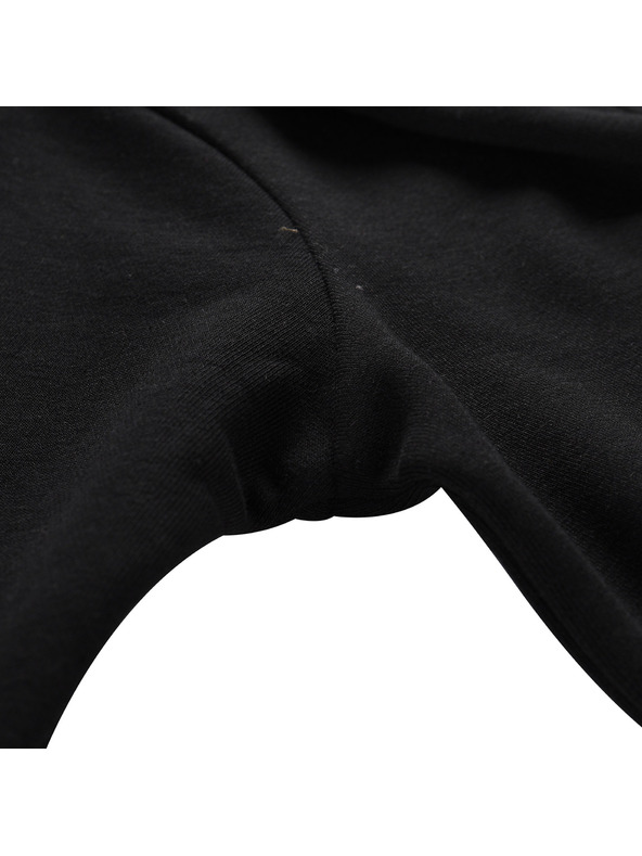 ALPINE PRO Detská bavlnená mikina s kapucou ALPINE PRO LOKKO čierna