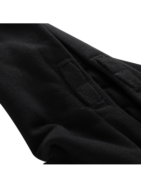 ALPINE PRO Detská bavlnená mikina s kapucou ALPINE PRO LOKKO čierna