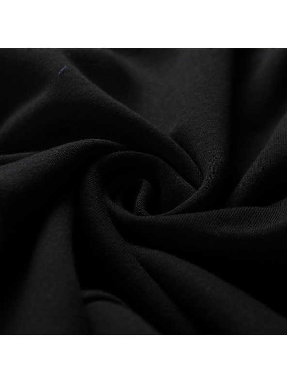 ALPINE PRO Detská bavlnená mikina s kapucou ALPINE PRO LOKKO čierna