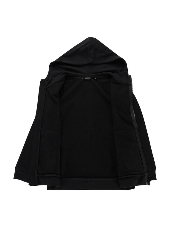 ALPINE PRO Detská bavlnená mikina s kapucou ALPINE PRO LOKKO čierna