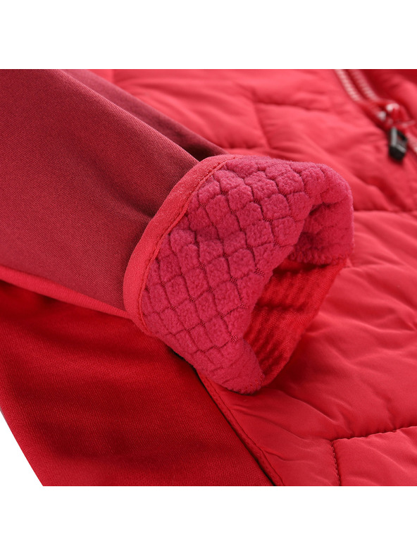 ALPINE PRO Detská mikina s merino výplňou ALPINE PRO JORWO malinová