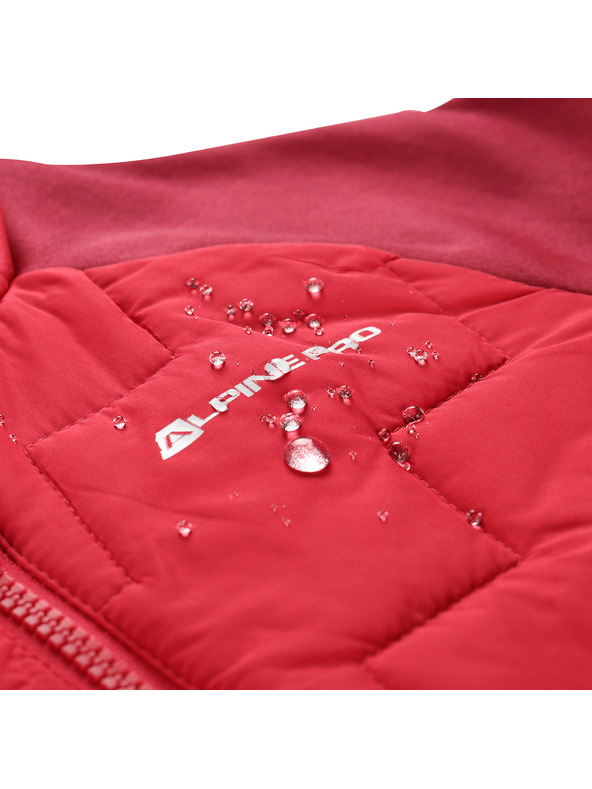 ALPINE PRO Detská mikina s merino výplňou ALPINE PRO JORWO malinová