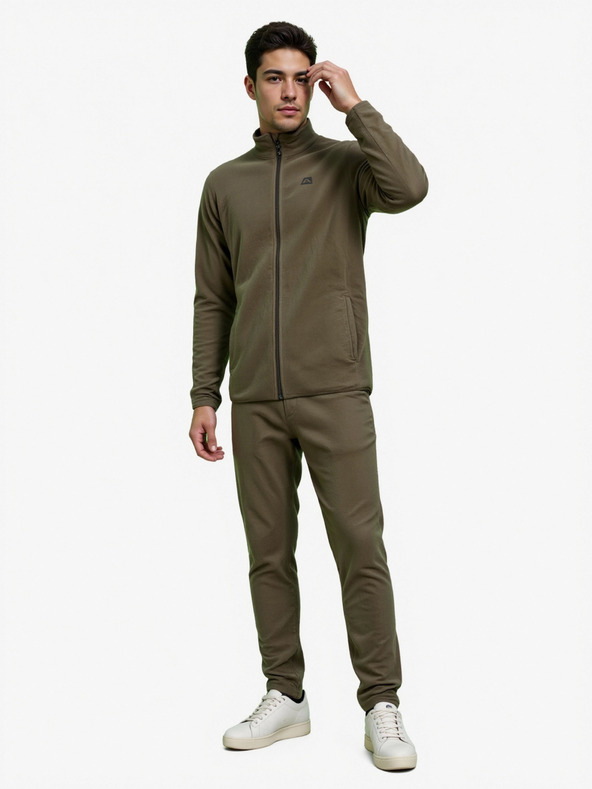 ALPINE PRO Pánska fleecová mikina ALPINE PRO SIUS 2 stone gray