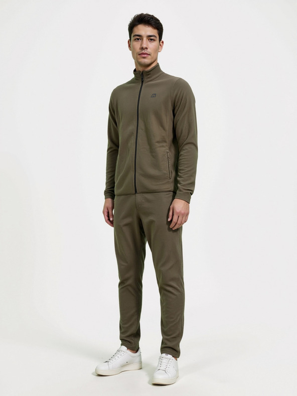 ALPINE PRO Pánska fleecová mikina ALPINE PRO SIUS 2 stone gray