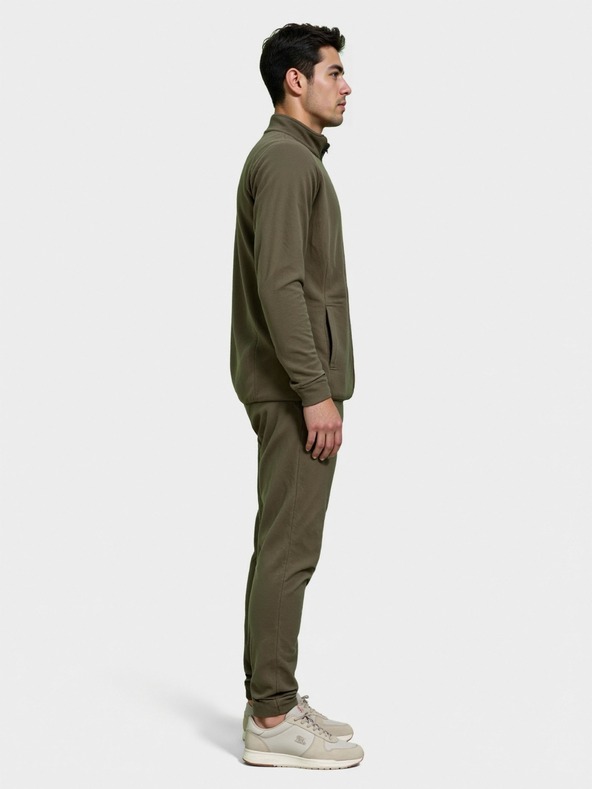 ALPINE PRO Pánska fleecová mikina ALPINE PRO SIUS 2 stone gray