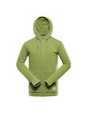 ALPINE PRO Pánska bavlnená mikina s kapucou ALPINE PRO LOKK turtle green