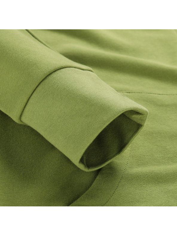 ALPINE PRO Pánska bavlnená mikina s kapucou ALPINE PRO LOKK turtle green