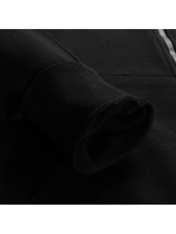 ALPINE PRO Pánska bavlnená mikina s kapucou ALPINE PRO LOKK black