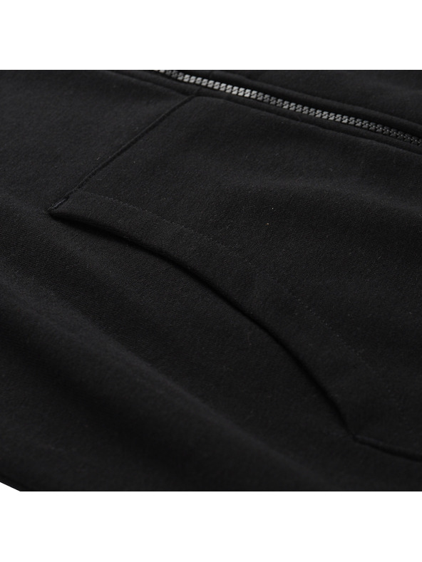 ALPINE PRO Pánska bavlnená mikina s kapucou ALPINE PRO LOKK black