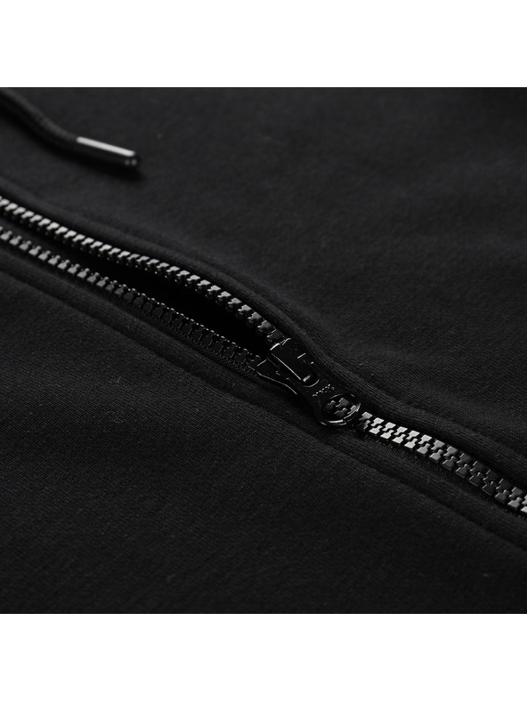 ALPINE PRO Pánska bavlnená mikina s kapucou ALPINE PRO LOKK black