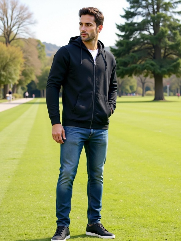 ALPINE PRO Pánska bavlnená mikina s kapucou ALPINE PRO LOKK black