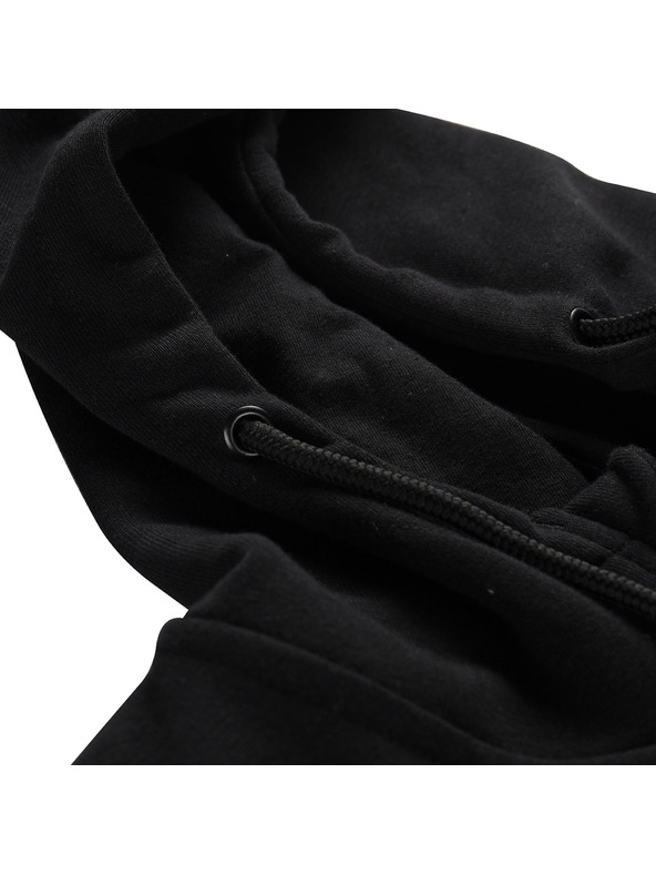 ALPINE PRO Pánska bavlnená mikina s kapucou ALPINE PRO LOKK black