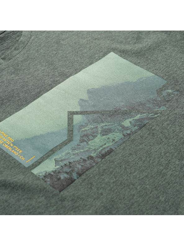 ALPINE PRO Pánske melírované tričko z recyklovaného materiálu ALPINE PRO GORAF 2 laurel wreath varianta pa