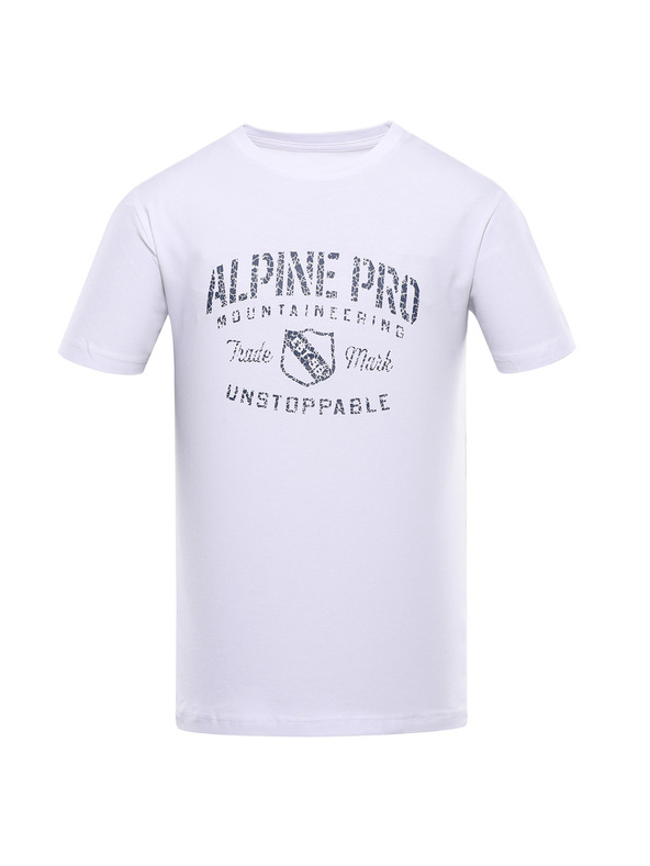 ALPINE PRO Pánske bavlnené tričko ALPINE PRO SUMEK white varianta pa