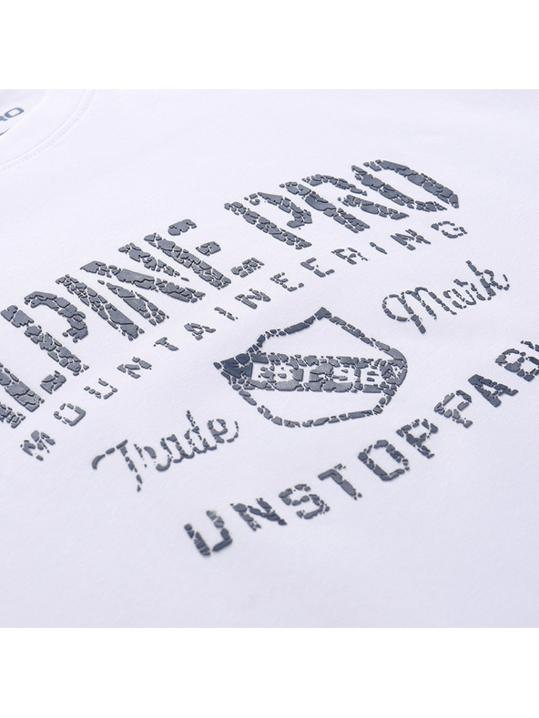 ALPINE PRO Pánske bavlnené tričko ALPINE PRO SUMEK white varianta pa