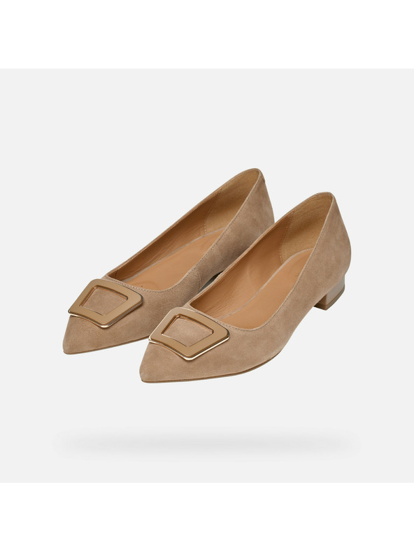 Geox Sivé dámske balerínky Geox Charyssa