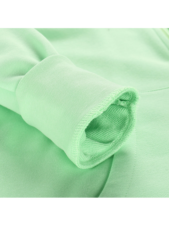 ALPINE PRO Dámska bavlnená mikina ALPINE PRO LOKKA paradise green