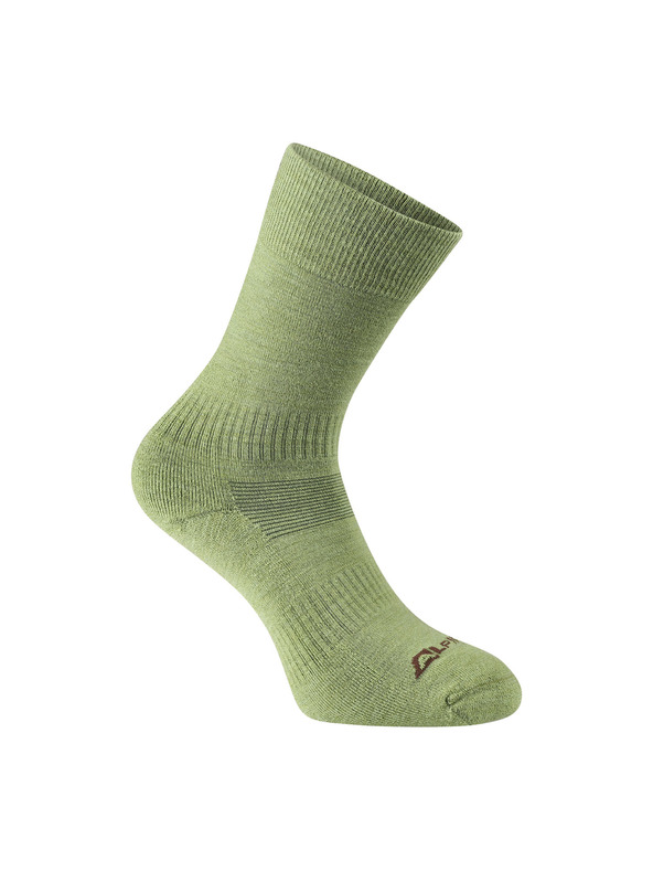 ALPINE PRO Antibakteriálne ponožky z merino vlny ALPINE PRO ERATE turtle green