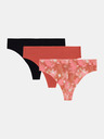 Under Armour Dámske nohavičky Under Armour UA Ess Stretch Nov NS THONG (3ks)