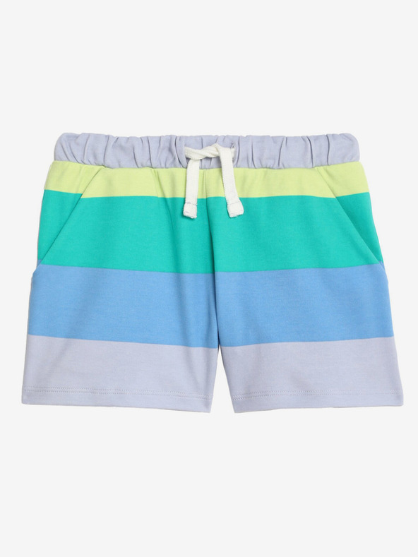 Marks & Spencer Modré a sivé detské pruhované šortky Marks & Spencer