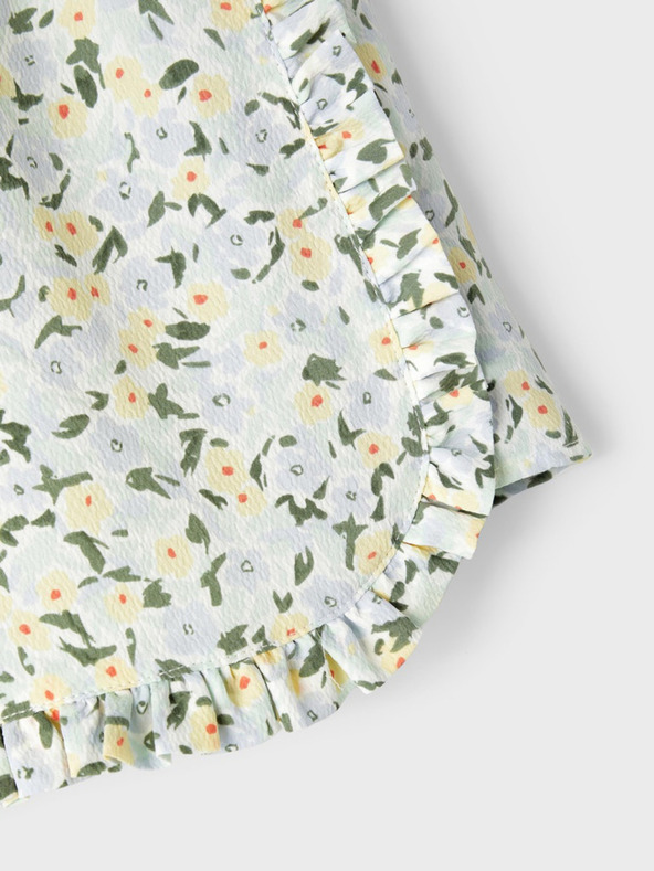 name it Žlto-modré dievčenské kvetované šortky name it Finna