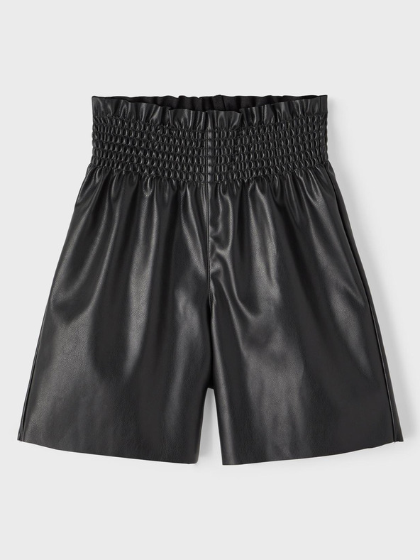 name it Čierne dievčenské kožené šortky name it Flarita
