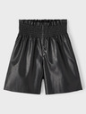 name it Čierne dievčenské kožené šortky name it Flarita