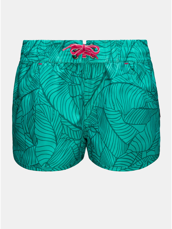 Sam 73 Tyrkysové dievčenské vzorované šortky s vreckami SAM 73