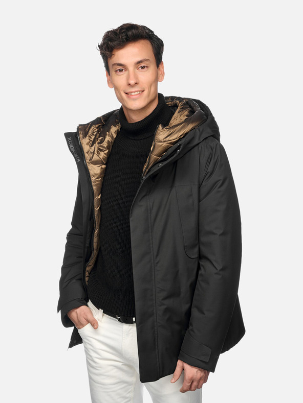 Geox Čierna pánska bunda Geox Terrestre Abx